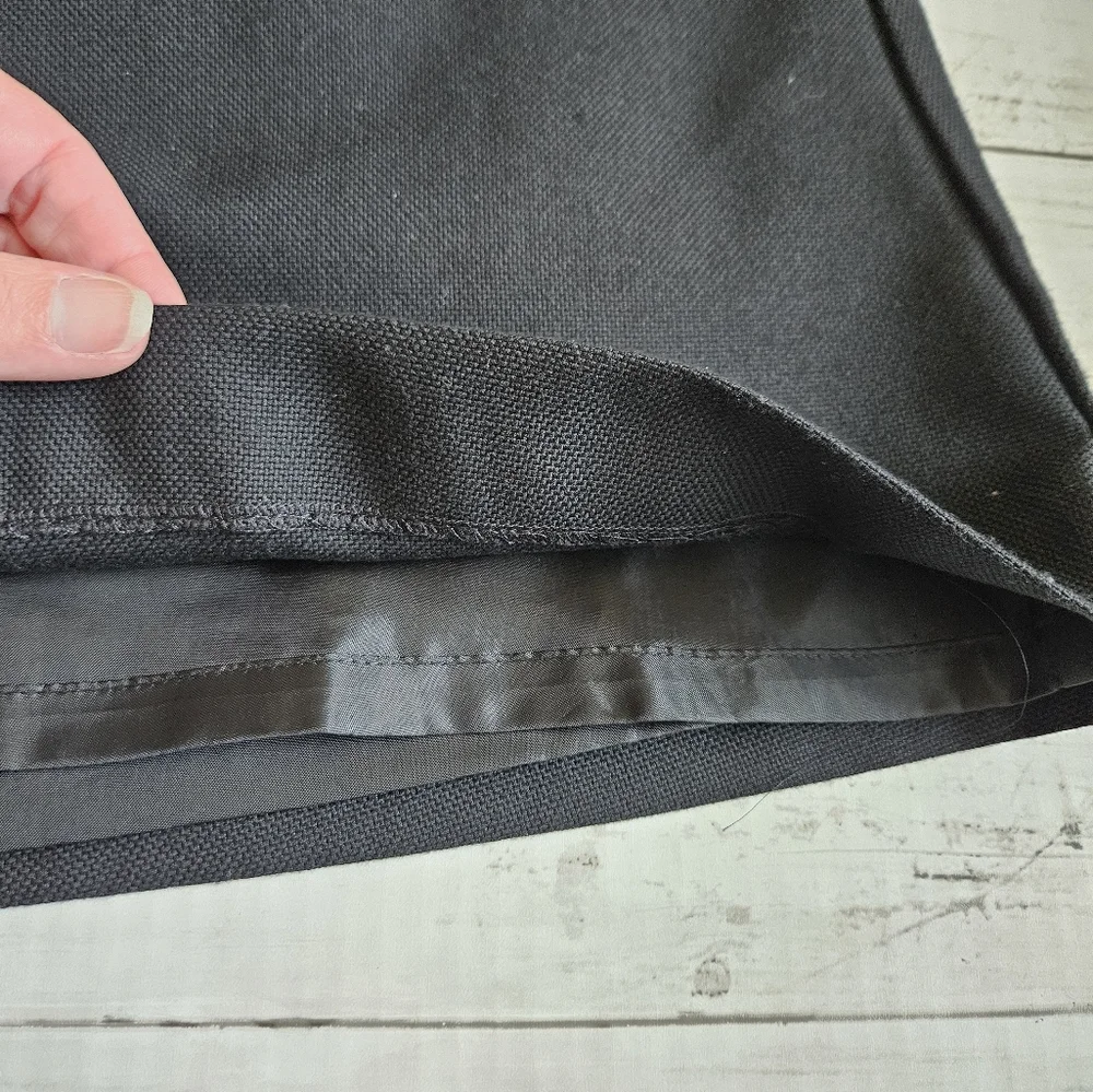 Kate Spade Saturday Black Mini Skirt Size 8 Wool Blend Structured Waist‎ Pockets